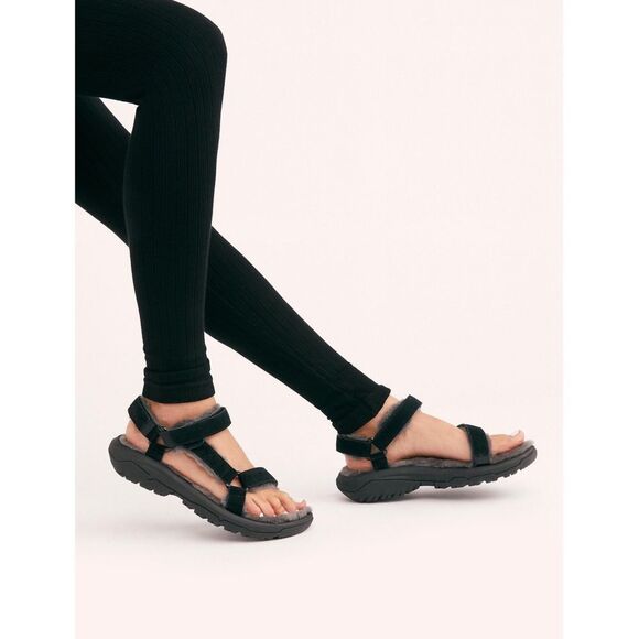 ree People x Teva Hurricane Shearling Fur Sandal